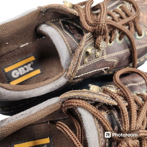 Vintage GBX Lug Sole Steel Toe Lace-Up Ankle Boot Work Shoe 11M - Picture 7 of 8